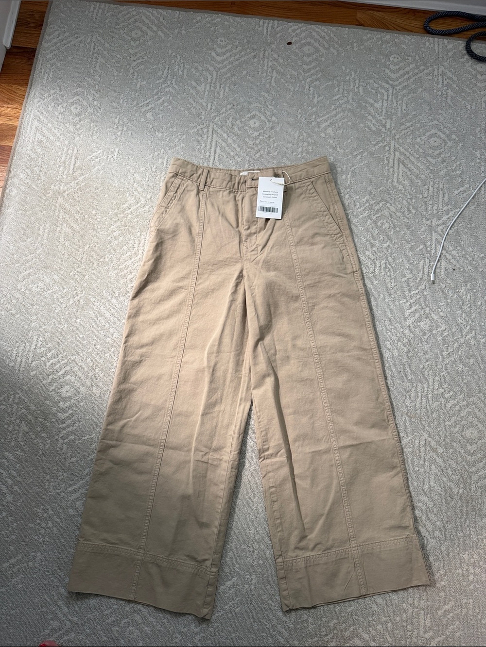 Everlane Wide-Leg Chino Pants in Khaki